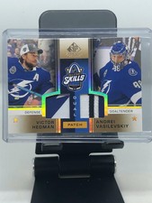 2020-21 SP Game Used Victro Hedman Andrei Vasilevskiy Dual Patch 4/25!