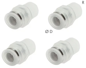 Steckanschluss 8 mm AG 1/4" aus Polypropylen 4 Set für die Halbleiterindustrie - Bild 1 von 1