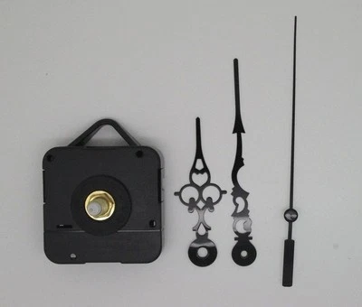 mécanisme horloge pendule quartz + aiguilles 6,80 / 9,8cm - CADRAN FIN - Photo 1/4