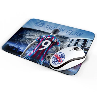 THEFANATICS Personalised Barcelona Mouse Mat Retro Football Office Work Pad Mens Gift AF10