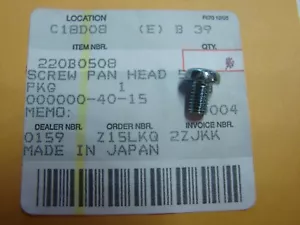 NOS KAWASAKI PAN HEAD SCREW 5X8 220B0508 NEW OEM - Picture 1 of 1