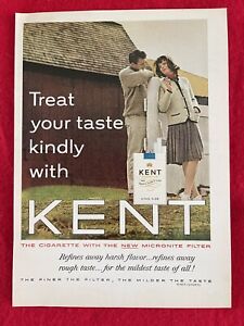 Vintage 1963 Kent Cigarettes Print Ad