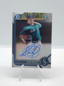 2022 1 St Bowman Chrome ADAM MACKO Auto #CPA-AM MARINERS - Picture 1 of 2