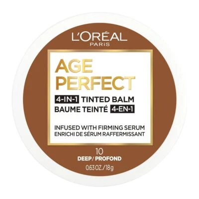 L'Oreal Paris Age Perfect 4-in-1 Tinted Face Balm with Firming Serum - 10 Deep - Image 1 of 4