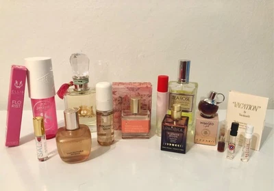 Lote de Perfumes Mujer, Paquete de 15 Fragancias de Diseñador + Indie, Botellas, Muestras Foto 1 de 4