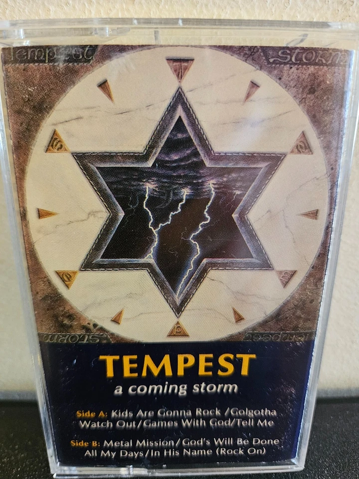 TEMPEST A Coming Storm 1987 CASSETTE TAPE CHRISTIAN METAL HARD ROCK PURE METAL - Image 1 of 4