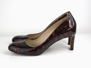 Hobbs London Patent Leather Brown Tortoiseshell Court shoes Size UK8 EU41 - Picture 1 of 12