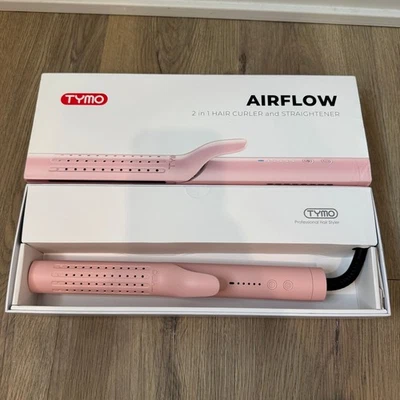 TYMO Airflow 2 in 1 Professional Hair Curler and Straightener Pink New-Open Box - Image 1 of 4