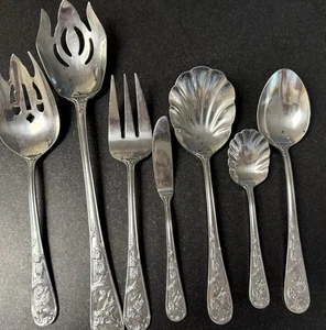 7 Piece Reed & Barton Serving Set Vintage - Picture 1 of 5