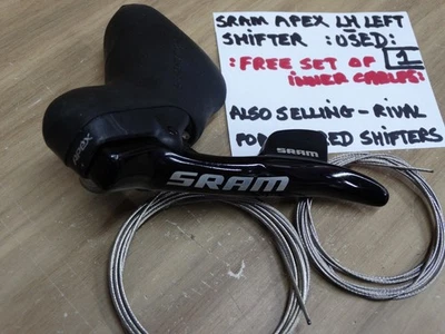 SRAM APEX  LH single 2 speed SHIFTER  (rim brakes) USED, WITH NEW CABLES  (1) - Image 1 of 4