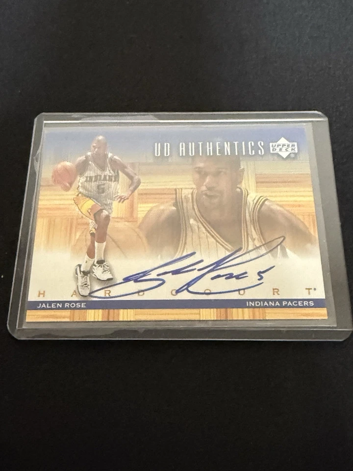 2000 UD AUTHENTICS HARDCOURT AUTOGRAPH #JR JALEN ROSE - Image 1 of 2