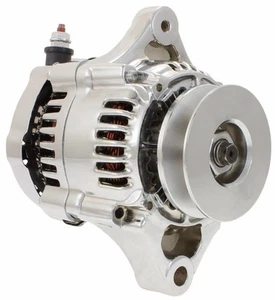 New Premium 1 Wire Hookup CHROME Mini Alternator for Street Rod Race Car 70 Amp! - Picture 1 of 5