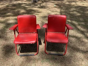 Russel Wright Outdoor/Patio aluminum Folding Chair by Schwayder Bros (shipping) - Picture 1 of 4