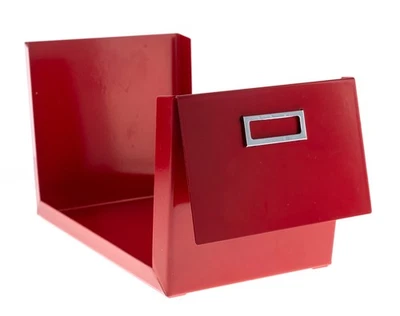 Lot of 5 Red Ikea Nesting Metal CD Bin Box 1999 200.314.73 15540 RARE Used - Image 1 of 4