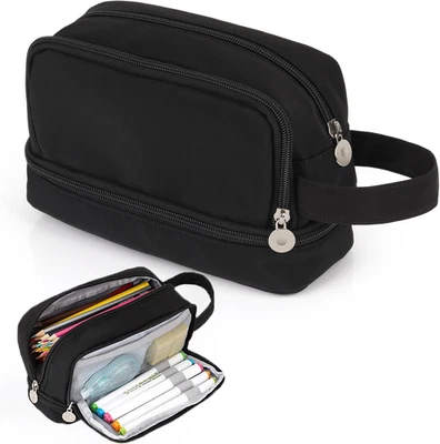 Astuccio Scuola, Astuccio Di Grande Capacità Con 3 Scomparti per Bambina Ragazzo