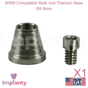 Sistema Base Titanio Multi Unidad Compatible MIS® Conexión Ø4,8 mm Diámetro - Imagen 1 de 4