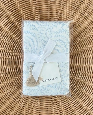 NUEVO Serena & Lily Priano Satén Euro Almohada Sham-Azul Cielo Foto 1 de 2