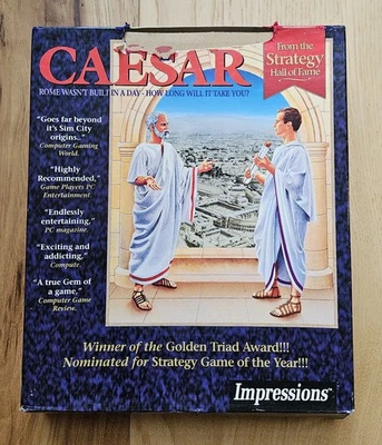 Caesar: Rome Wasn't Built in a Day (IBM CD-ROM, 1993, Impressions) Big Box PC - Image 1 of 4
