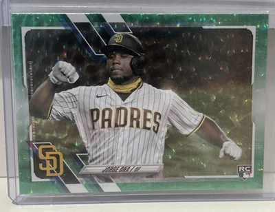 2021 Topps Update Jorge Ona GREEN SPARKLE /499 RC - #US323 - Padres  - Image 1 of 2