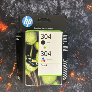 HP 304 trójkolorowy i czarny oryginalny wkład atramentowy 3JB05AE, 2 sztuki (opakowanie 1) - Zdjęcie 1 z 1