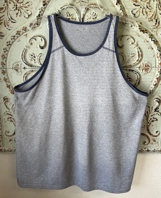 BCG Camiseta Tank Hombre XL en Gris Jaspeado con Ribete Azul Foto 1 de 4