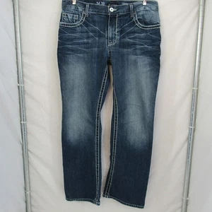 International Concepts Copenhagen Slim Boot Cut Blue Jeans Men's Size 34 - Picture 1 of 11