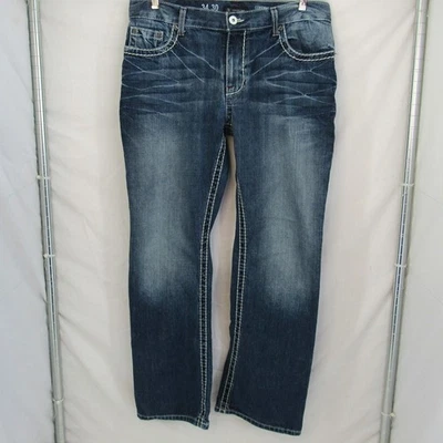 Pantalones de mezclilla para hombre International Concepts Copenhagen ajustados corte bota azul talla 34 Foto 1 de 4