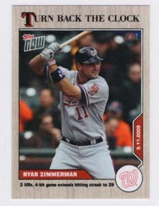 2020 Topps Now Turn Back The Clock Ryan Zimmerman #42 White Ash Card 1/3 - Picture 1 of 2