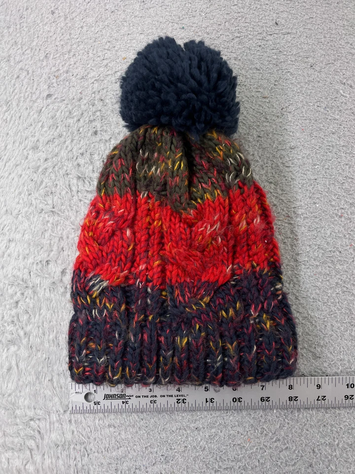 Scala Beanie Toque Mujer Talla Única Azul Rosa Multicolor Tejido Acrílico Esquí Pom Foto 1 de 4