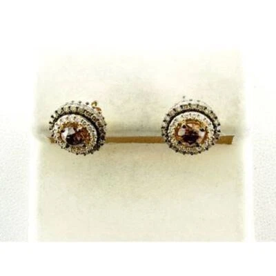 LeVian 14K Yellow Gold Chocolate Diamond 1.99 cts Earrings - Image 1 of 4
