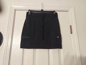 ATHLETIC DRAWSTRING SCORT WITH ZIP POCKETS BLACK SIZE 2 - Picture 1 of 2