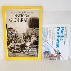 August 1986 National Geographic Magazine with Pacific Northwest Supplement - Picture 1 of 13