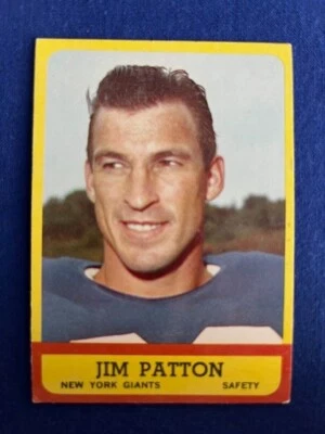 1963 Topps Jim Patton #58 New York Giants EX - Image 1 of 2