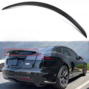 CARBON FIBER TRUNK SPOILER WING FOR 21-24 TESLA MODEL S PLAID STYLE - Bild 1 von 6
