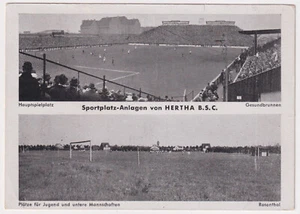 DR Echtfoto AK Fußball Sportplatz-Anlagen von HERTHA B.S.C. Berlin 1942 - Bild 1 von 2
