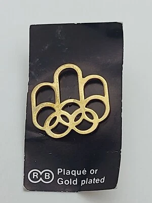MONTREAL CANADA 1976 Olympic Games, vintage badge plaque or Gold plated ! - Image 1 of 2