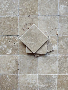 Travertin Classic Marmor Antikmarmor Naturstein 10x10x1cm 19,8qm inkl. Lieferung - Bild 1 von 1