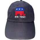 Republican Party Hat Adjustable Elephant Big Tent Embroidery Navy Blue