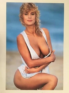 BEAUTIFUL LADY AT THE BEACH,AUTHENTIC 1999 POSTER - Picture 1 of 5