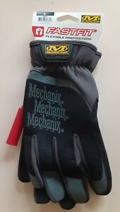 New Mechanix Wear FastFit Work Gloves Large L Black / Grey Flexible 1 Pair
