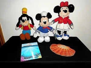 Disney Plush Dolls Mickey Mouse, Minnie Mouse, Goofy Cruise Grouping NWT - Picture 1 of 11