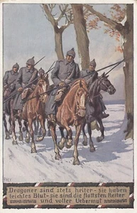 Feldpostkarte Dragoner sind stets heiter... Unsere Feldgrauen Deutschtum im Ausl - Bild 1 von 2