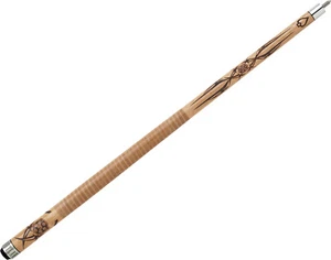 Outlaw Cues OL09 Burned Tribal Six Shooter w/ Spade Pool/Billiards Cue Stick - Picture 1 of 2