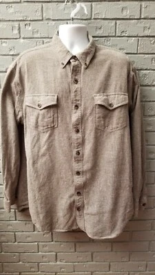Duluth Trading Co Flannel Long Sleeve Button Down Shirt Striped Thick Mens XLT - Image 1 of 4