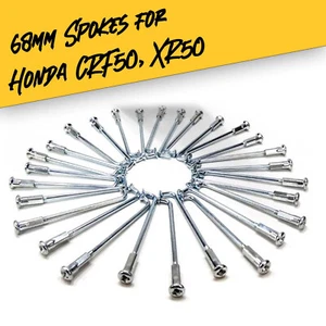 28 radios de alta resistencia para bicicletas Honda CRF50, XR50 a boxes todos los años se adapta a llanta de 10" 68 mm - Imagen 1 de 3