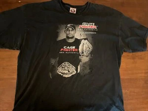 2000s Cage Fighter MMA Authentic Dan Henderson Mens Black T Shirt 2XL UFC - Picture 1 of 5