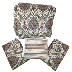 Lauren Ralph Lauren Medallion Paisley King Comforter Set Reversible W/ Bedskirt - Picture 1 of 19