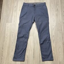 prAna McClee Coolmax Organic Cotton Pants Chinos Blue(ish) Gray Mens Size 33x31