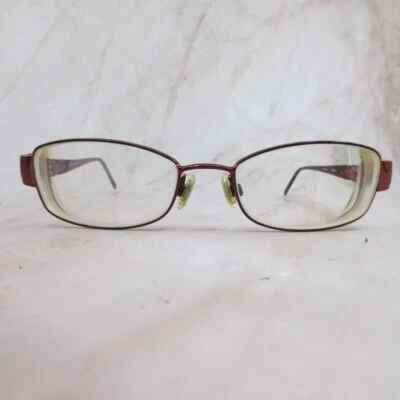 Marco de gafas Ellen Tracy Katori para mujer borgoña rectángulo borde completo 52-18-135 Foto 1 de 4