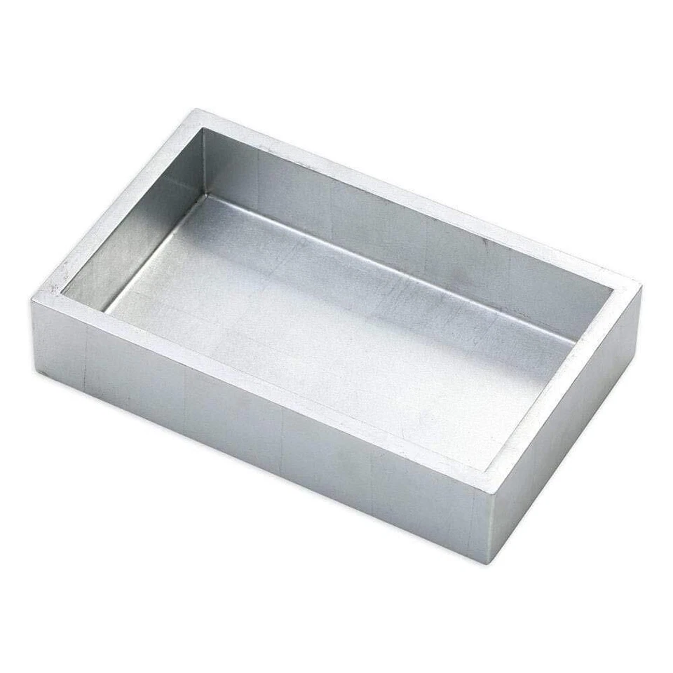 Caspari Lacquer Guest Towel Napkin Holder Silver (hg11)